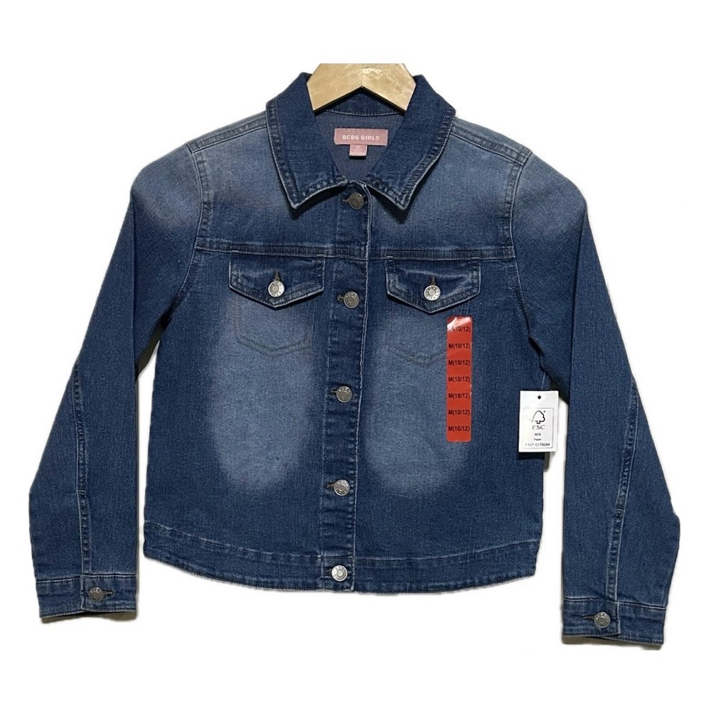 BCBGirls Classic Blue Denim Jacket (Size M 10/12 Girls)